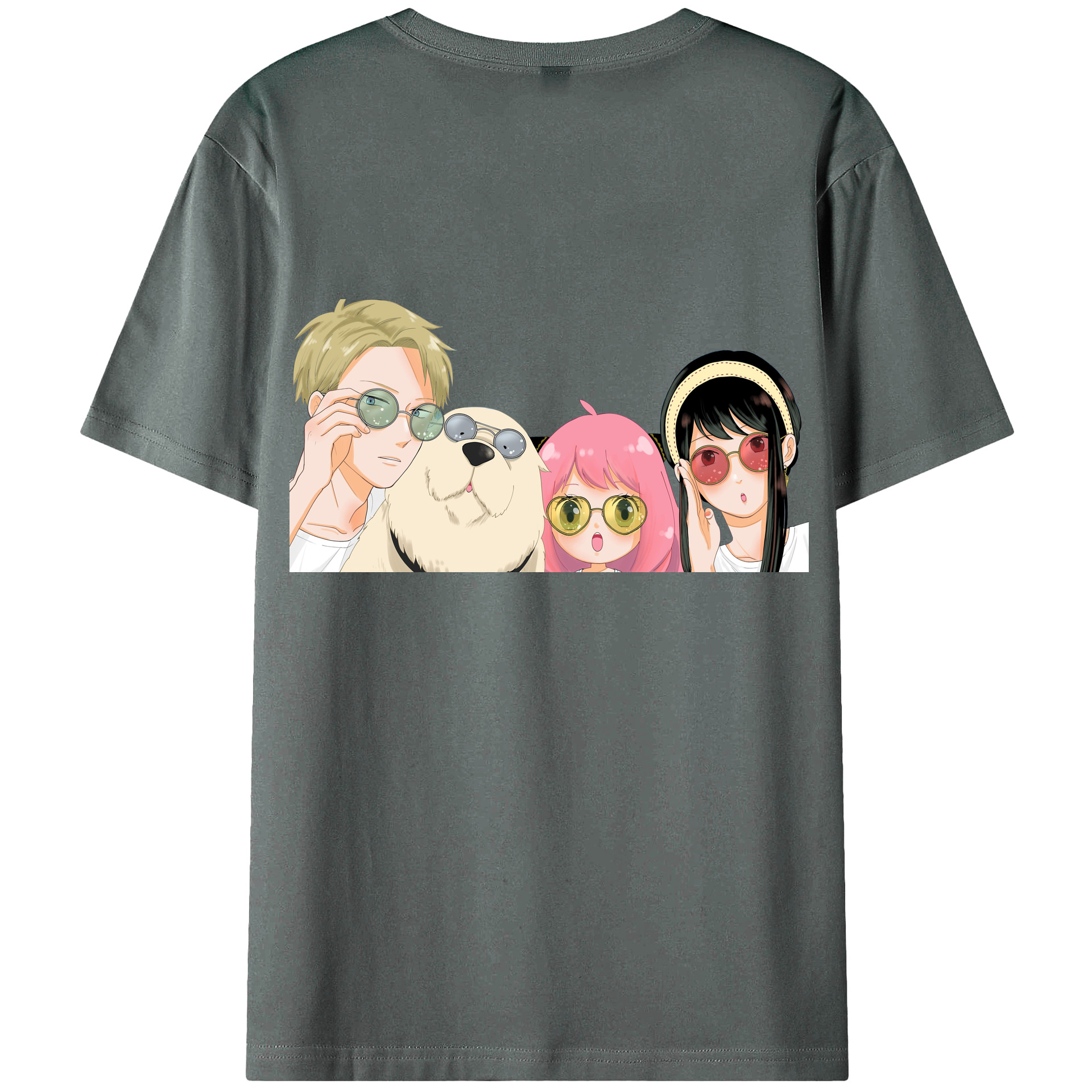（画像用） SPY×FAMILY间谍家家酒 綿100％ メンズ半袖Tシャツ（バックプリント） 通気性
